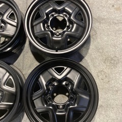 JB23W スズキ ジムニー 純正 鉄板ホイール マットブラック塗装品 4本セットの画像