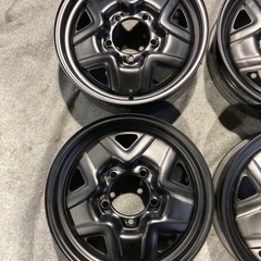 JB23W スズキ ジムニー 純正 鉄板ホイール マットブラック塗装品 4本セットの画像