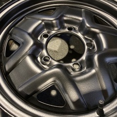 JB23W スズキ ジムニー 純正 鉄板ホイール マットブラック塗装品 4本セットの画像