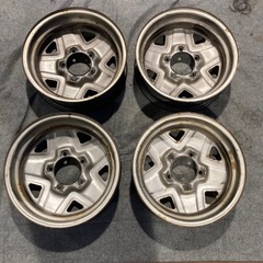 JB23W スズキ ジムニー 純正 鉄板ホイール マットブラック塗装品 4本セットの画像