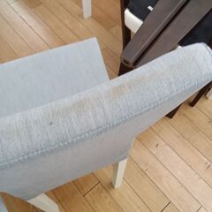 ★リユースのサカイつくば店★TK7108  ２人掛けダイニングセット ホワイト H75×D75×W75 クリーニング済みの画像