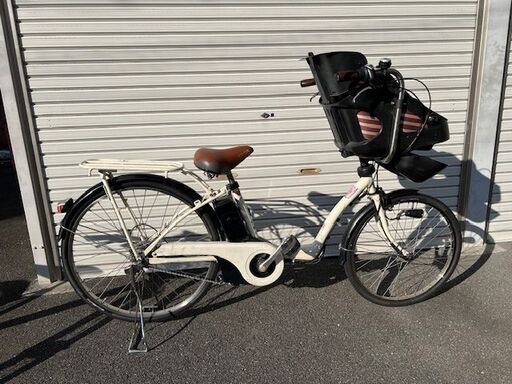 【返品保証付き】親子用電動アシスト自転車　返品保証付き　26インチ　パナソニック　 ギュット　2014年型　白　バッテリー13.2Ah
