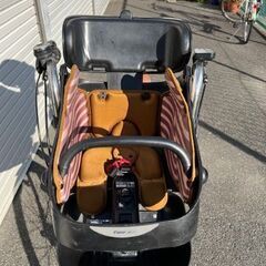 【返品保証付き】親子用電動アシスト自転車　返品保証付き　26インチ　パナソニック　 ギュット　2014年型　白　バッテリー13.2Ah（ロングモード33km以上）レンタサイクル店で使用していた自転車。メンテナンス済み。タイヤ、チューブ1年以内に交換、9分山。の画像