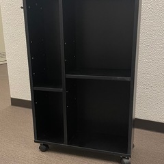 【港区三田】薄型　隙間収納！キャスター付き　黒の画像