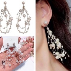 イヤリング　3点セット　ウェディング　の画像