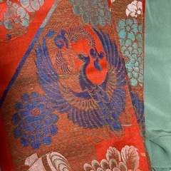 正絹、吉兆柄帯　いかがでしようか。の画像