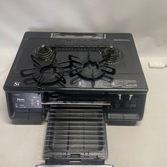 2口ガスコンロ 黒　都市ガス2014年PA-340WA-2R の画像