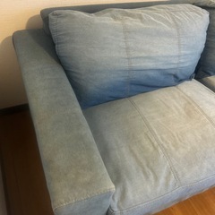 デニム調ソファの画像