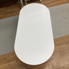 S255⭐ ROOM&HOME ポンデリングテーブル センターテーブル ホワイト 幅120.5cm USED 綺麗の画像