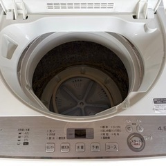 シャープ 　洗濯機 ES-GE4C-T  4.5kg 18年製の画像