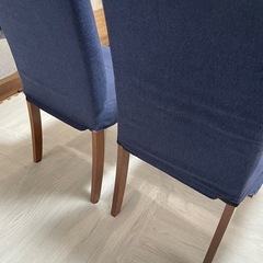 ダイニングチェア2脚 ネイビー　北欧 イス 椅子の画像