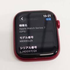 Apple Watch Series 7/GPS/45mm/A2474/レッド〈MKN93J/A〉の画像