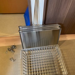 無印良品 スチールユニットシェルフ　バスケット付きの画像