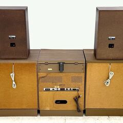 北海道 千歳市/恵庭市 SANYO/サンヨー OTTO 家具調 セパレート ステレオ DC-2100 昭和レトロ アンティーク オーディオ AIWA リアスピーカー SC-18の画像