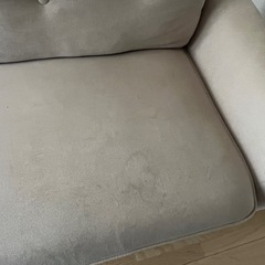 無料•ニトリ 2人掛けファブリックソファ 使用感あり　幅132cm（グレー）取りに来られる方」 の画像