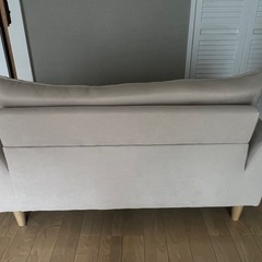 無料•ニトリ 2人掛けファブリックソファ 使用感あり　幅132cm（グレー）取りに来られる方」 の画像