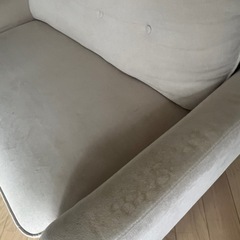 無料•ニトリ 2人掛けファブリックソファ 使用感あり　幅132cm（グレー）取りに来られる方」 の画像