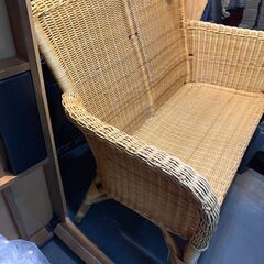 ラタンチェア　2人掛け　ソファ　籐の画像