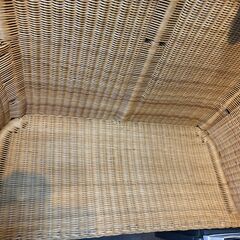 ラタンチェア　2人掛け　ソファ　籐の画像