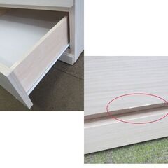 幅74.5㎝　押し入れ収納 タンス 奥行65×高さ63㎝ 3段 ホワイト 押入れタンス キャスター付き 札幌 北20条店の画像