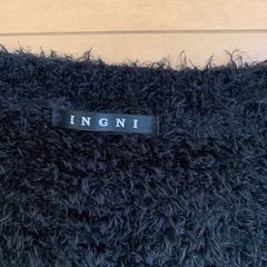 INGNI イング シャギーニットカーディガン ブラックの画像