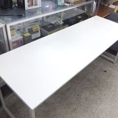 大型 シンプルデスク 幅180×高さ70cm サンワサプライ 100-DESKF007 デスク 机 テーブル 作業台 オフィス 事務机 ホワイト☆ 札幌市 北区 屯田 の画像
