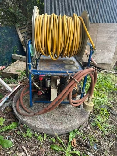 アサヒエースブレード CS-40MKD + 有光工業 US-40B 動力噴霧機｜高圧ホース・巻取リール付