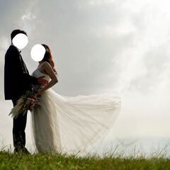 編み上げタイプウェディングドレスの画像