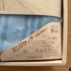 お話し中 ハナエモリ アクリル敷毛布の画像