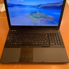 記念特価！dell precision m6700改その⑨。win11pro64bi　i7 3740M 17インチ大画面液晶 独立GPU搭載fpM6000！SSD480G＋HDD320Gメモリー16G　win11pro64biの画像