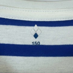 モンベル WIC.ボーダーT Kid's 150 W/B-W ライトブルー 1104814 キッズ mont-bell 半袖Tシャツ アウトドアウェアの画像