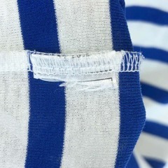 モンベル WIC.ボーダーT Kid's 150 W/B-W ライトブルー 1104814 キッズ mont-bell 半袖Tシャツ アウトドアウェアの画像