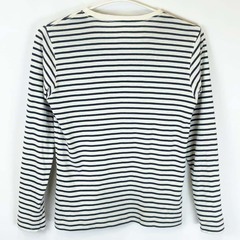 モンベル WIC.ボーダー ロングスリーブT Kid's 150 IV/DN ブルー 1104812 キッズ mont-bell 長袖Tシャツ アウトドアウェアの画像