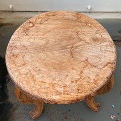 ネコ脚木製プランター台の画像