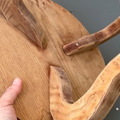 ネコ脚木製プランター台の画像