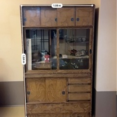 茶箪笥 昭和レトロ 木製 札幌引取の画像