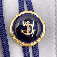 LIMOGES CASTEL リモージュキャッスル アンカー ループタイ ポーラータイ ネイビーの画像