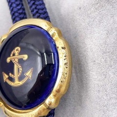 LIMOGES CASTEL リモージュキャッスル アンカー ループタイ ポーラータイ ネイビーの画像