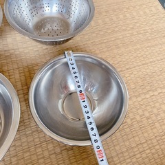 ステンレス ボウル ザル セットの画像