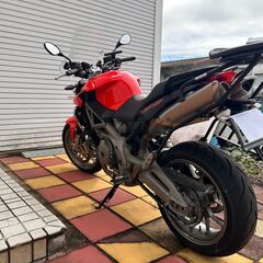 極上ワンオーナー！アプリリア(Aprilia) シバー(SHIVER)750 レッド 低走行3800km ガレージ保管・ETC装備・交換歓迎！の画像