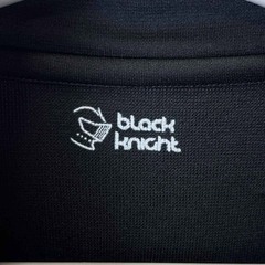 black knight ブラックナイト ジップ ジャケット ウォームアップ ジャージ L ブラック メンズ バドミントンウェアの画像