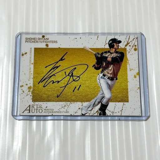 大谷翔平選手 サイン入りアートオートプリントカード2014BBM WB1