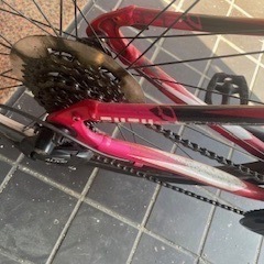 CANNONDALE キャノンデール自転車　クロスバイク　赤の画像