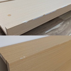 USBポート付き　北欧風 ローベッドフレーム　2つセットの画像