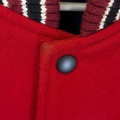 ROTAR ローター ロゴワッペン 袖レザー スタジャン M レッド メンズの画像