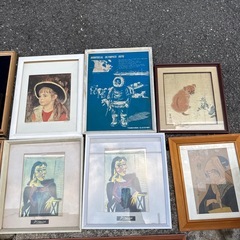 絵画 7点 額縁 3点 セット まとめ売りの画像