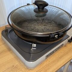 すき焼き用鍋＋カセット式ガスコンロの画像