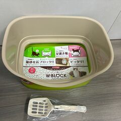 猫用トイレ＋猫砂（未使用品）の画像