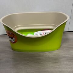 猫用トイレ＋猫砂（未使用品）の画像