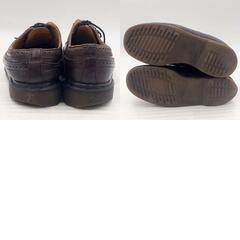 DR. MARTENS ドクターマーチン ウイングチップ 3989 イエローステッチ ブローグ シューズ UKサイズ9 28cm ブラウン メンズ 英国製の画像